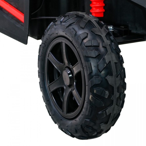 Buggy ATV Strong Racing pro 2 děti červený střídavý motor nafouknutá kola Audio LED