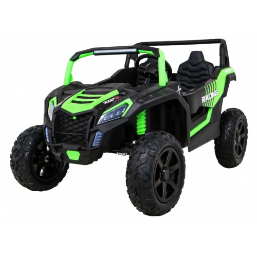 Buggy ATV Strong Racing pro 2 děti Zelená bezkartáčová motorová nafouknutá kola Audio LED