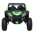 Buggy ATV Strong Racing pro 2 děti Zelená bezkartáčová motorová nafouknutá kola Audio LED