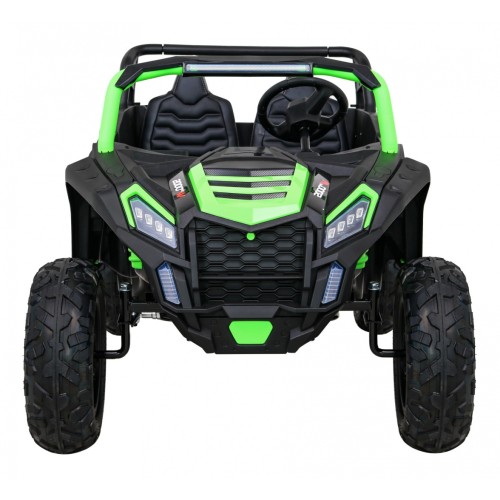 Buggy ATV Strong Racing pro 2 děti Zelená bezkartáčová motorová nafouknutá kola Audio LED