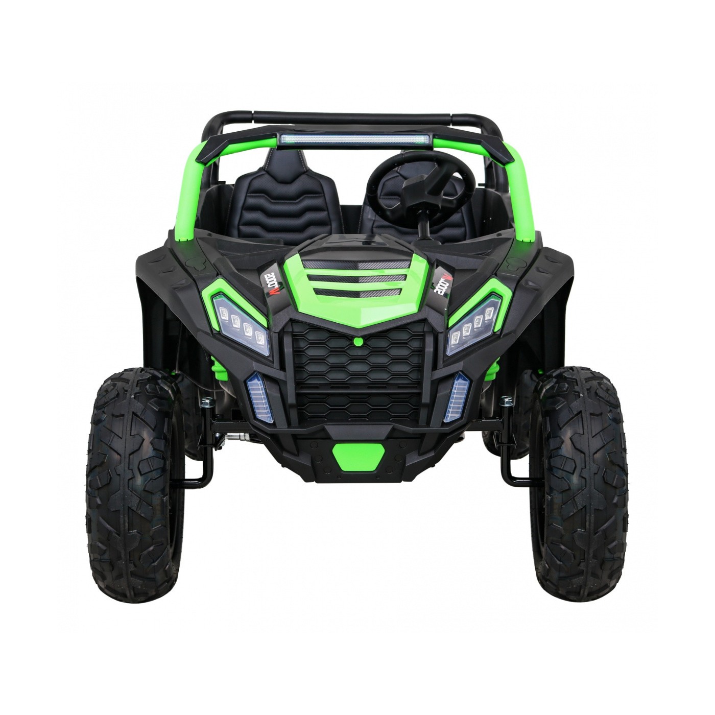 Buggy ATV Strong Racing pro 2 děti Zelená bezkartáčová motorová nafouknutá kola Audio LED