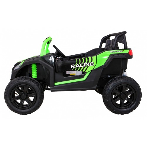 Buggy ATV Strong Racing pro 2 děti Zelená bezkartáčová motorová nafouknutá kola Audio LED