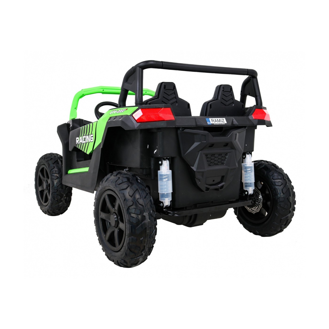 Buggy ATV Strong Racing pro 2 děti Zelená bezkartáčová motorová nafouknutá kola Audio LED
