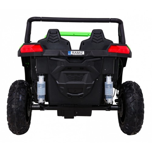 Buggy ATV Strong Racing pro 2 děti Zelená bezkartáčová motorová nafouknutá kola Audio LED