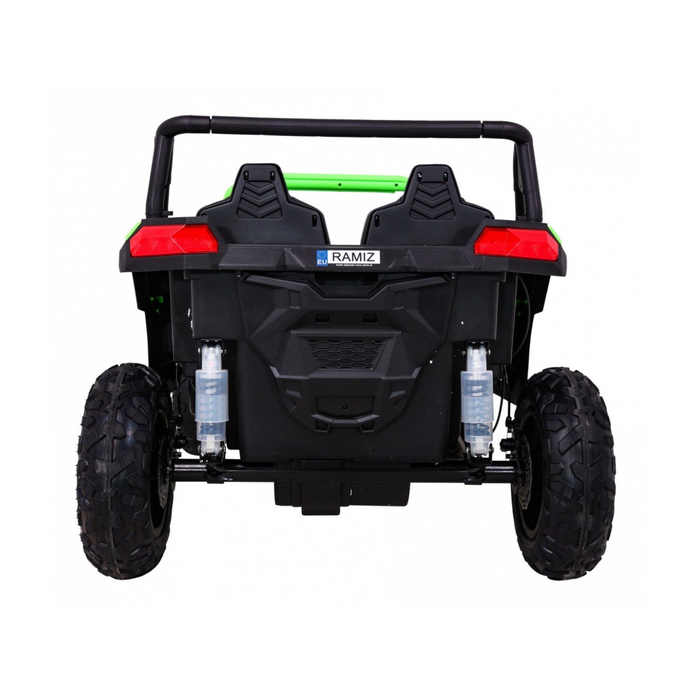 Buggy ATV Strong Racing pro 2 děti Zelená bezkartáčová motorová nafouknutá kola Audio LED