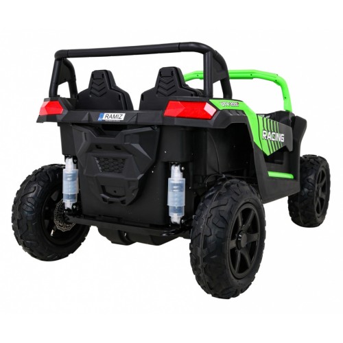 Buggy ATV Strong Racing pro 2 děti Zelená bezkartáčová motorová nafouknutá kola Audio LED