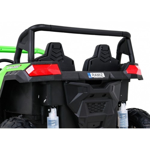Buggy ATV Strong Racing pro 2 děti Zelená bezkartáčová motorová nafouknutá kola Audio LED