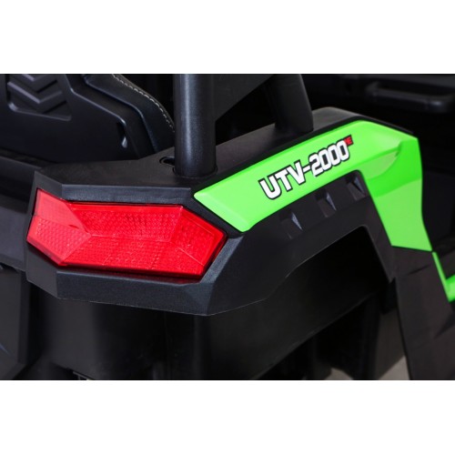 Buggy ATV Strong Racing pro 2 děti Zelená bezkartáčová motorová nafouknutá kola Audio LED