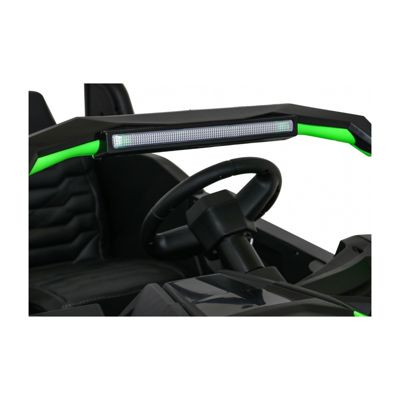 Buggy ATV Strong Racing pro 2 děti Zelená bezkartáčová motorová nafouknutá kola Audio LED