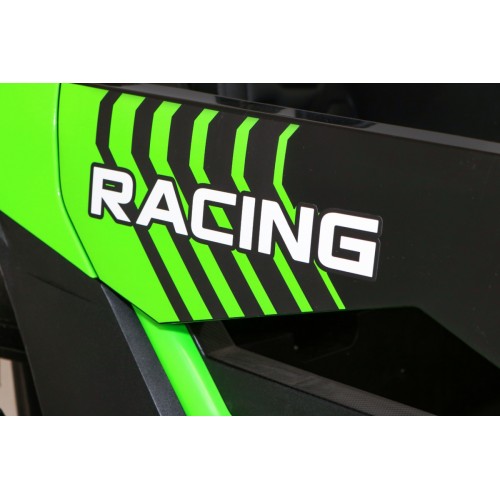 Buggy ATV Strong Racing pro 2 děti Zelená bezkartáčová motorová nafouknutá kola Audio LED