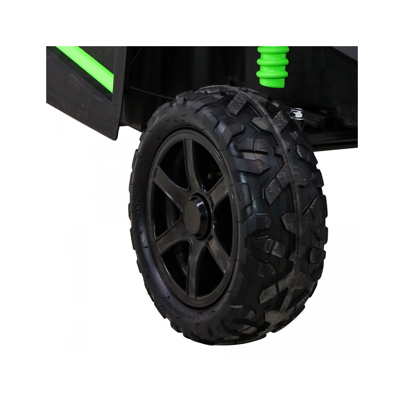 Buggy ATV Strong Racing pro 2 děti Zelená bezkartáčová motorová nafouknutá kola Audio LED