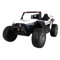 Buggy Clash na baterii pro 2 děti bílá + dálkový ovladač + pohon 4x4 + nastavení sedadla + MP3 rádio + LED