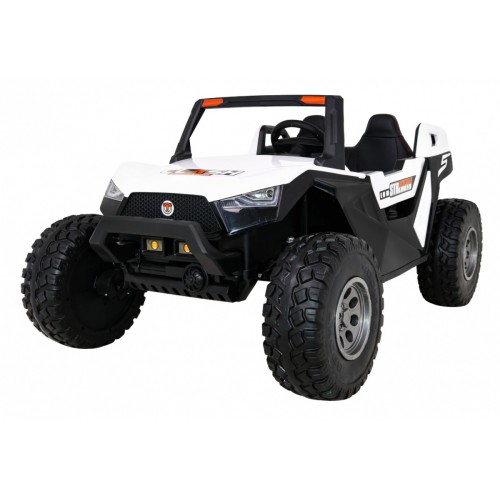 Buggy Clash na baterii pro 2 děti bílá + dálkový ovladač + pohon 4x4 + nastavení sedadla + MP3 rádio + LED