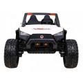 Buggy Clash na baterii pro 2 děti bílá + dálkový ovladač + pohon 4x4 + nastavení sedadla + MP3 rádio + LED