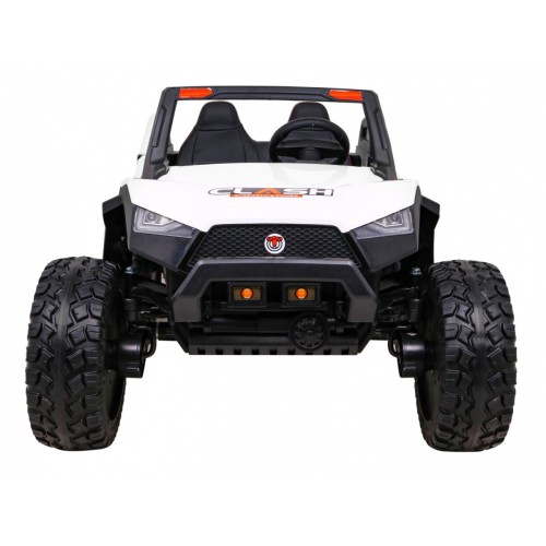 Buggy Clash na baterii pro 2 děti bílá + dálkový ovladač + pohon 4x4 + nastavení sedadla + MP3 rádio + LED