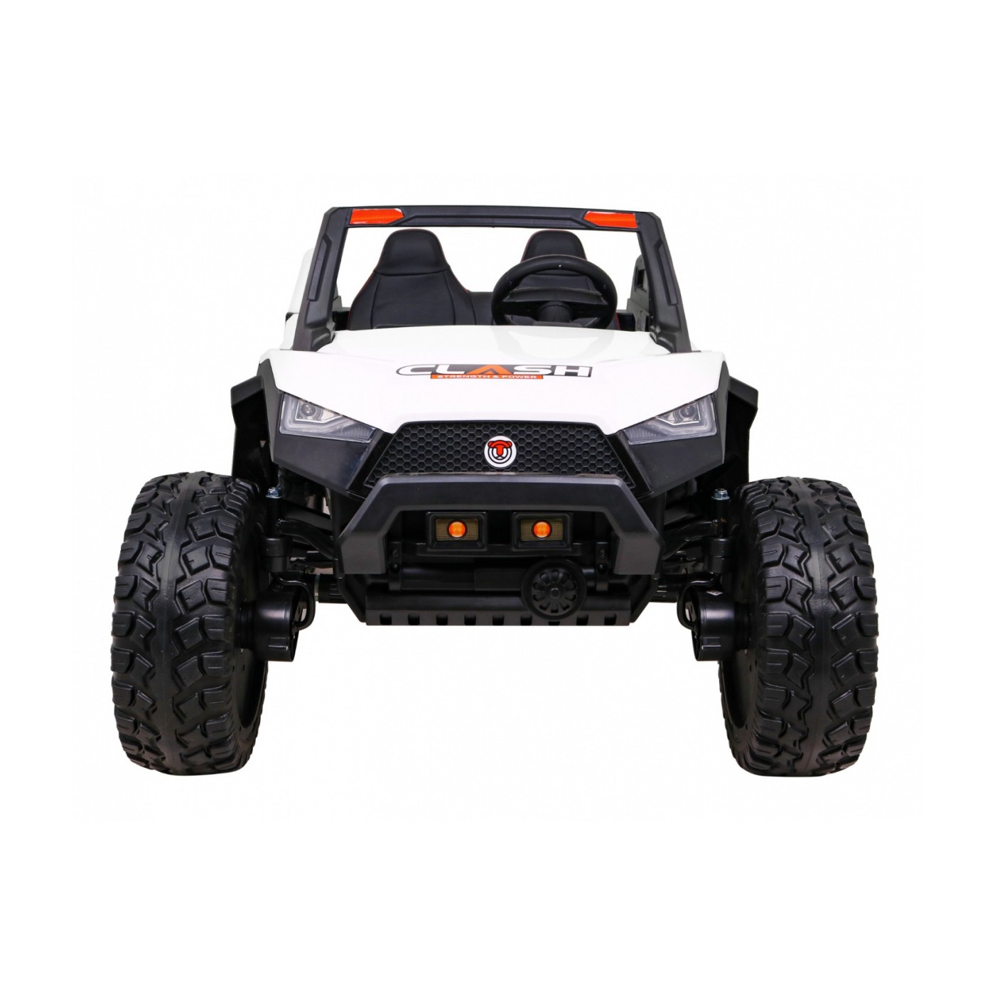 Buggy Clash na baterii pro 2 děti bílá + dálkový ovladač + pohon 4x4 + nastavení sedadla + MP3 rádio + LED
