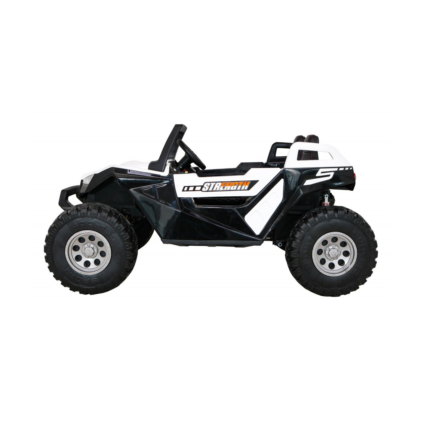 Buggy Clash na baterii pro 2 děti bílá + dálkový ovladač + pohon 4x4 + nastavení sedadla + MP3 rádio + LED