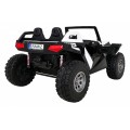 Buggy Clash na baterii pro 2 děti bílá + dálkový ovladač + pohon 4x4 + nastavení sedadla + MP3 rádio + LED