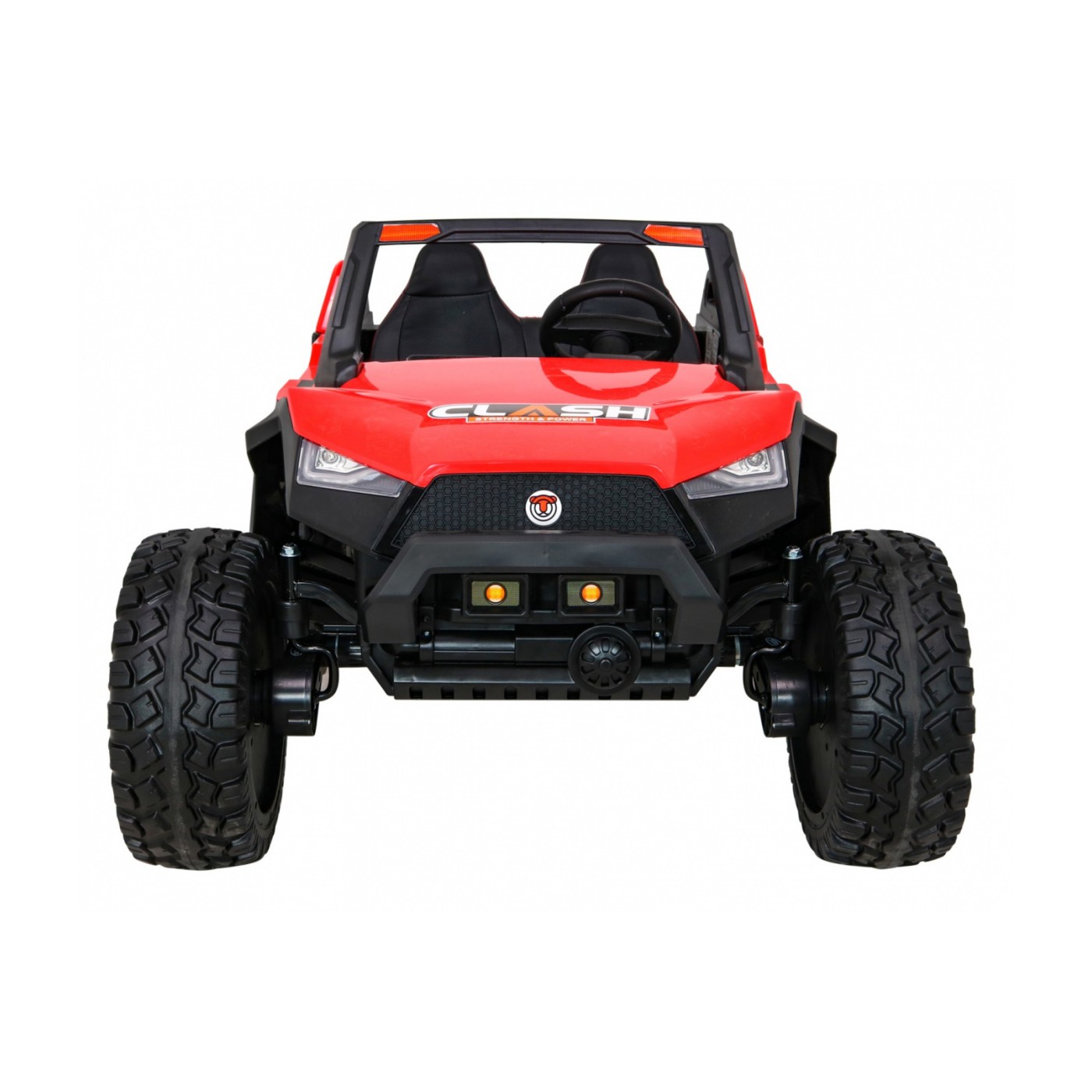 Bateriový kočárek pro 2 děti červený + dálkový + poháněný 4x4 + nastavení sedadla + MP3 rádio + LED