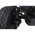Bateriový kočárek pro 2 děti červený + dálkový + poháněný 4x4 + nastavení sedadla + MP3 rádio + LED