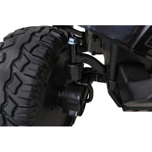 Bateriový kočárek pro 2 děti červený + dálkový + poháněný 4x4 + nastavení sedadla + MP3 rádio + LED