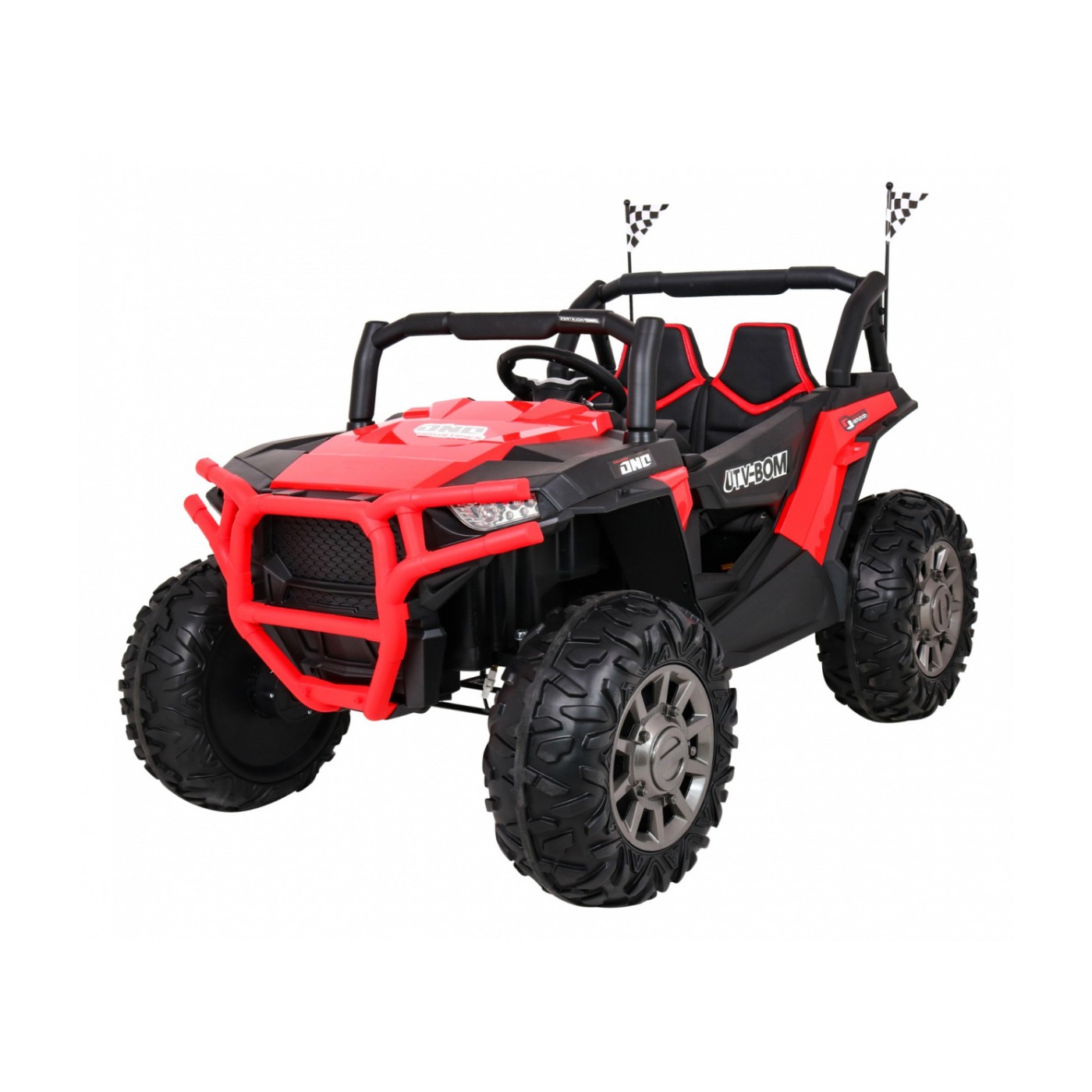Buggy Racer Kids červená Driven 4x4 Dálkové ovládání Pomalý start kufr EVA LED MP3