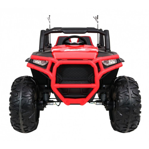 Buggy Racer Kids červená Driven 4x4 Dálkové ovládání Pomalý start kufr EVA LED MP3