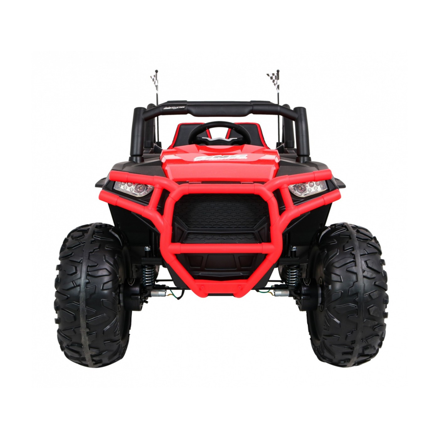 Buggy Racer Kids červená Driven 4x4 Dálkové ovládání Pomalý start kufr EVA LED MP3