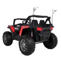 Buggy Racer Kids červená Driven 4x4 Dálkové ovládání Pomalý start kufr EVA LED MP3