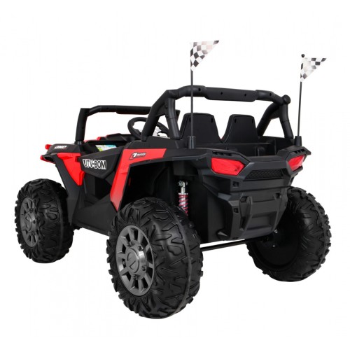 Buggy Racer Kids červená Driven 4x4 Dálkové ovládání Pomalý start kufr EVA LED MP3