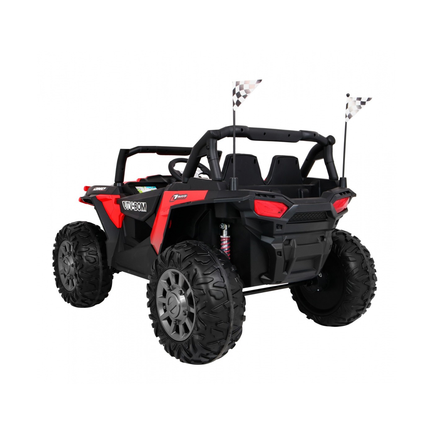 Buggy Racer Kids červená Driven 4x4 Dálkové ovládání Pomalý start kufr EVA LED MP3