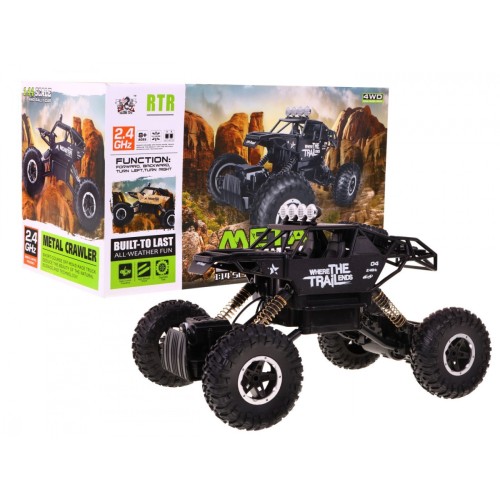 Auto 1 14 Kovový pásový 4x4 Lazik R C 2 4G Černý