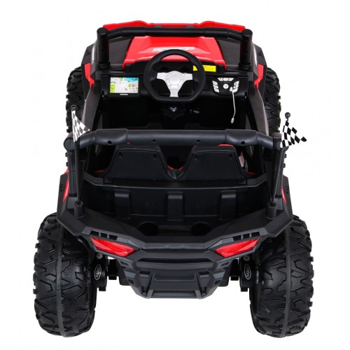 Buggy Racer Kids červená Driven 4x4 Dálkové ovládání Pomalý start kufr EVA LED MP3
