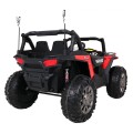 Buggy Racer Kids červená Driven 4x4 Dálkové ovládání Pomalý start kufr EVA LED MP3