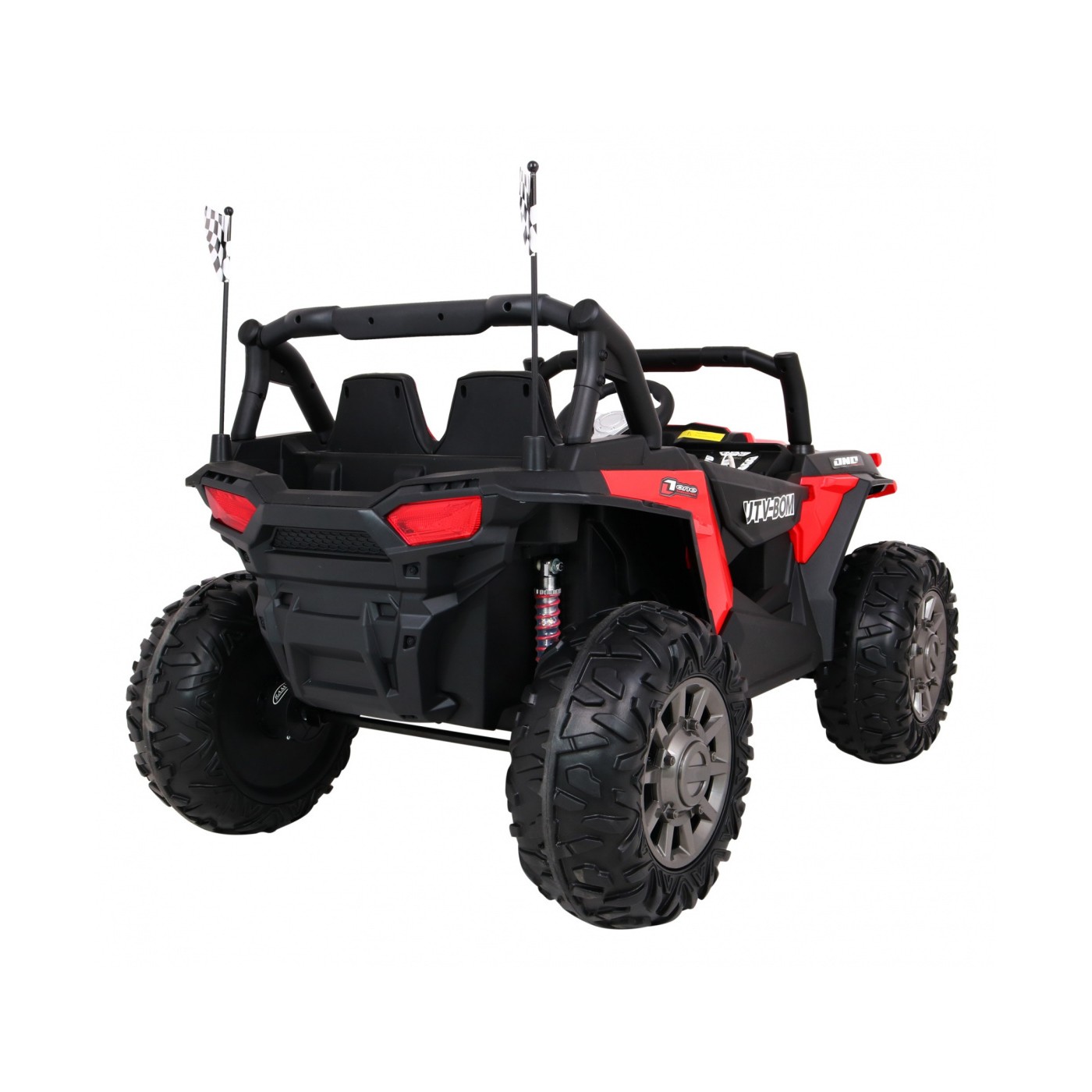Buggy Racer Kids červená Driven 4x4 Dálkové ovládání Pomalý start kufr EVA LED MP3