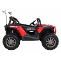 Buggy Racer Kids červená Driven 4x4 Dálkové ovládání Pomalý start kufr EVA LED MP3