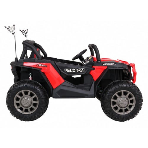 Buggy Racer Kids červená Driven 4x4 Dálkové ovládání Pomalý start kufr EVA LED MP3