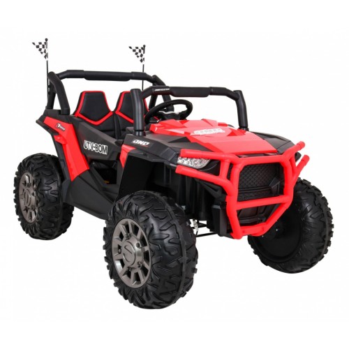 Buggy Racer Kids červená Driven 4x4 Dálkové ovládání Pomalý start kufr EVA LED MP3