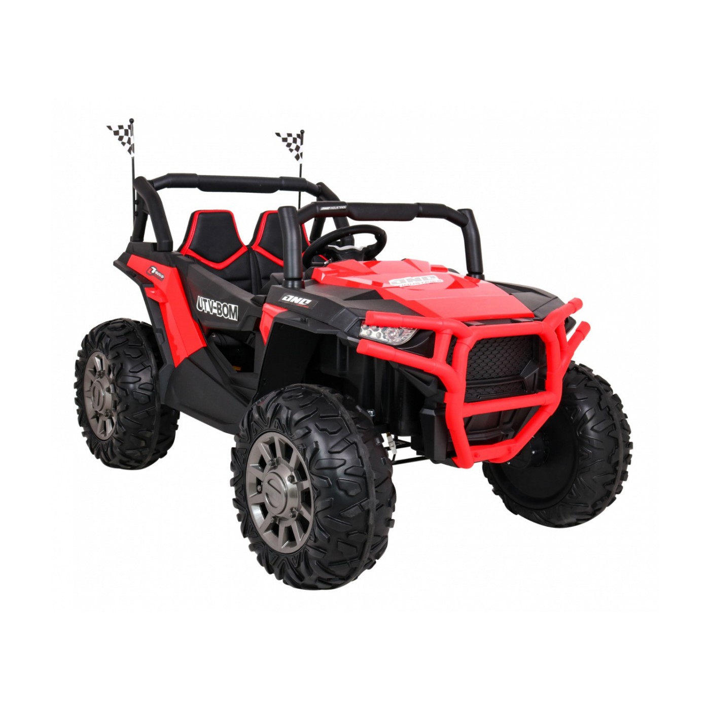 Buggy Racer Kids červená Driven 4x4 Dálkové ovládání Pomalý start kufr EVA LED MP3