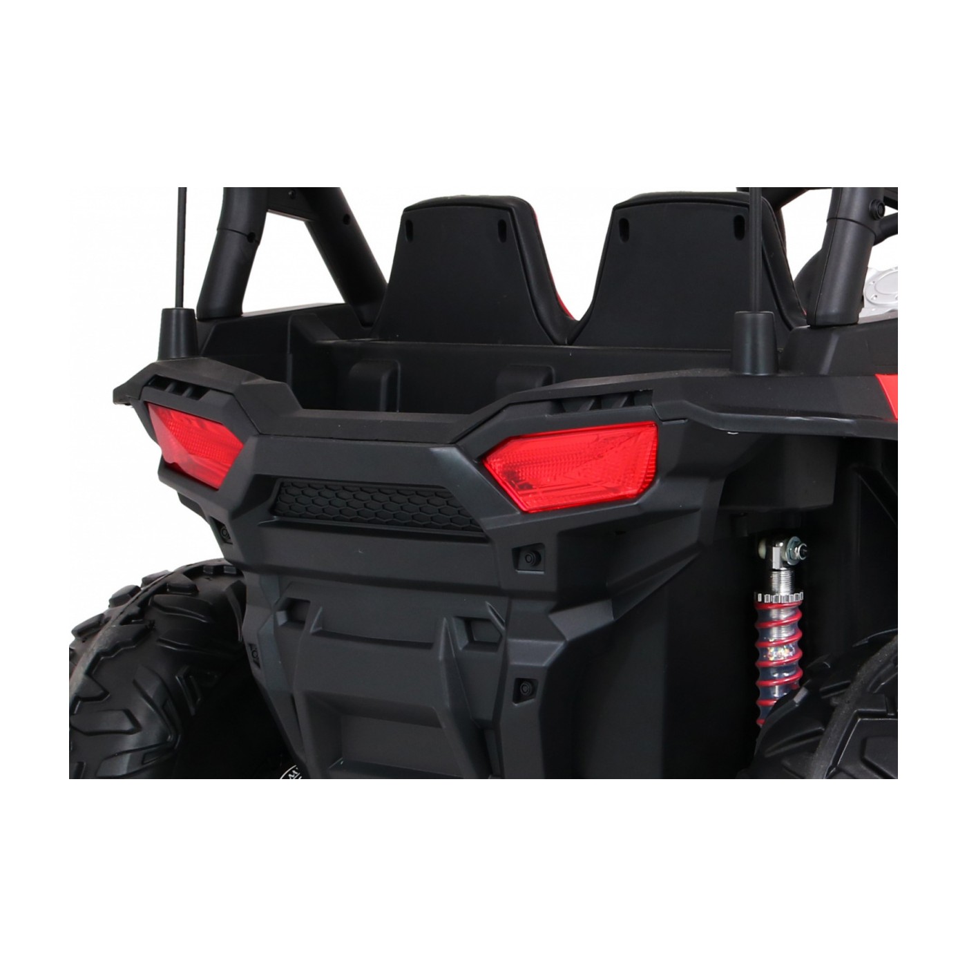 Buggy Racer Kids červená Driven 4x4 Dálkové ovládání Pomalý start kufr EVA LED MP3