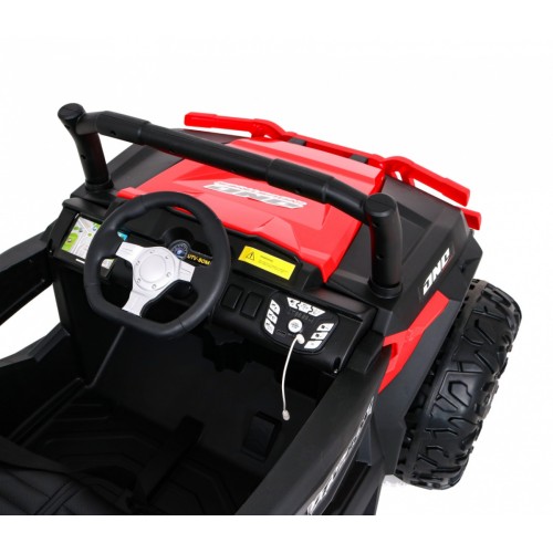 Buggy Racer Kids červená Driven 4x4 Dálkové ovládání Pomalý start kufr EVA LED MP3