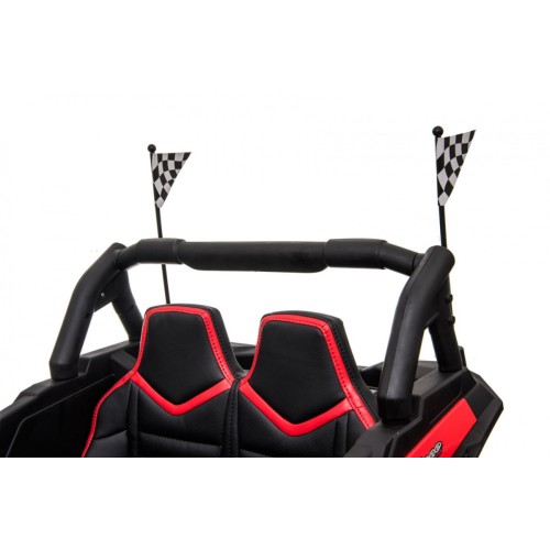 Buggy Racer Kids červená Driven 4x4 Dálkové ovládání Pomalý start kufr EVA LED MP3