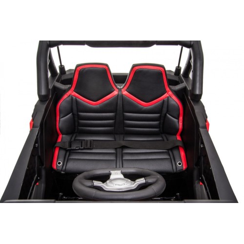 Buggy Racer Kids červená Driven 4x4 Dálkové ovládání Pomalý start kufr EVA LED MP3