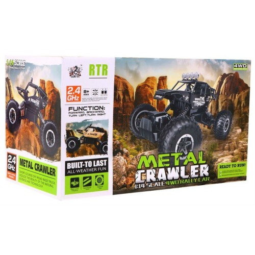Auto 1 14 Kovový pásový 4x4 Lazik R C 2 4G Černý