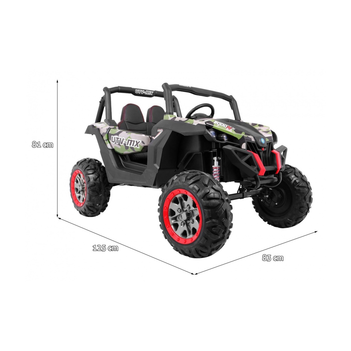 Buggy SuperStar Kids Moro Naped 4x4 dálkový kufr MP3 LED zámek na dveře