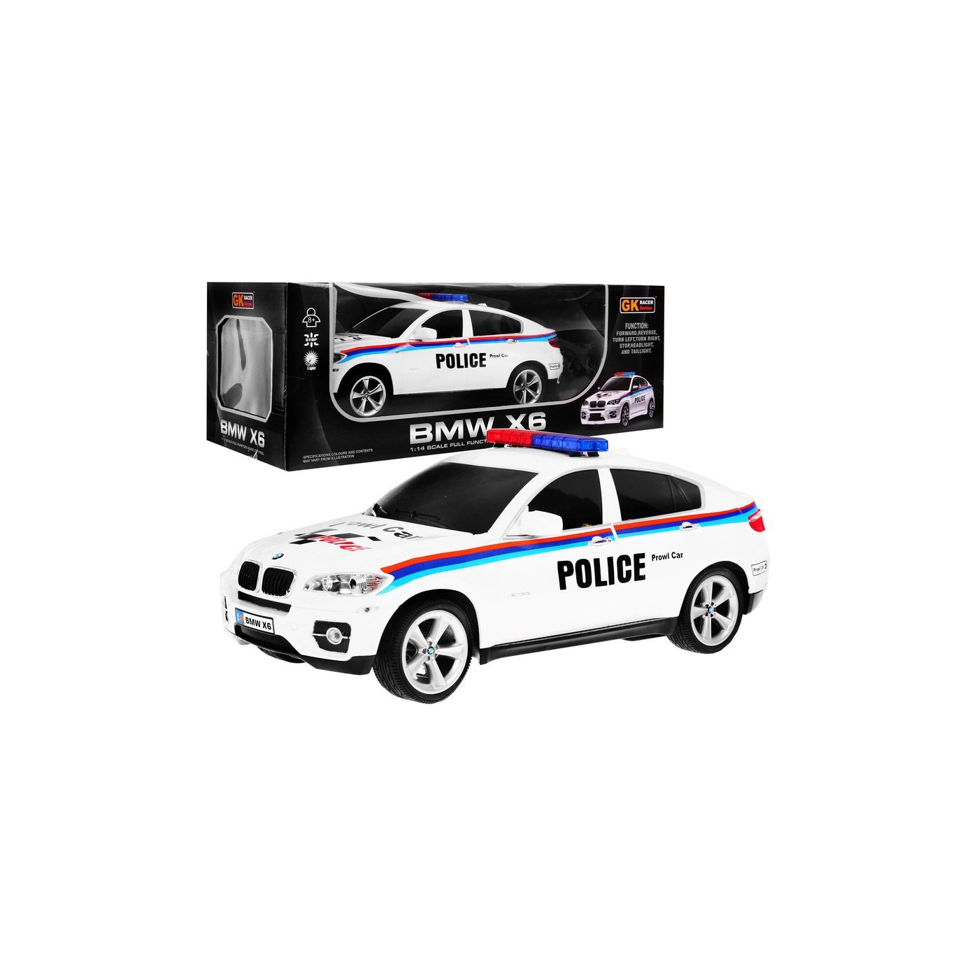 Auto 1 14 R C Licencované rádio auto BMW X6 Policie