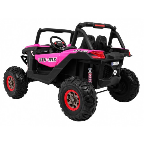 Buggy SuperStar Děti Růžová 4x4 Pohon Dálkový Kufr MP3 LED Zámek Dveří
