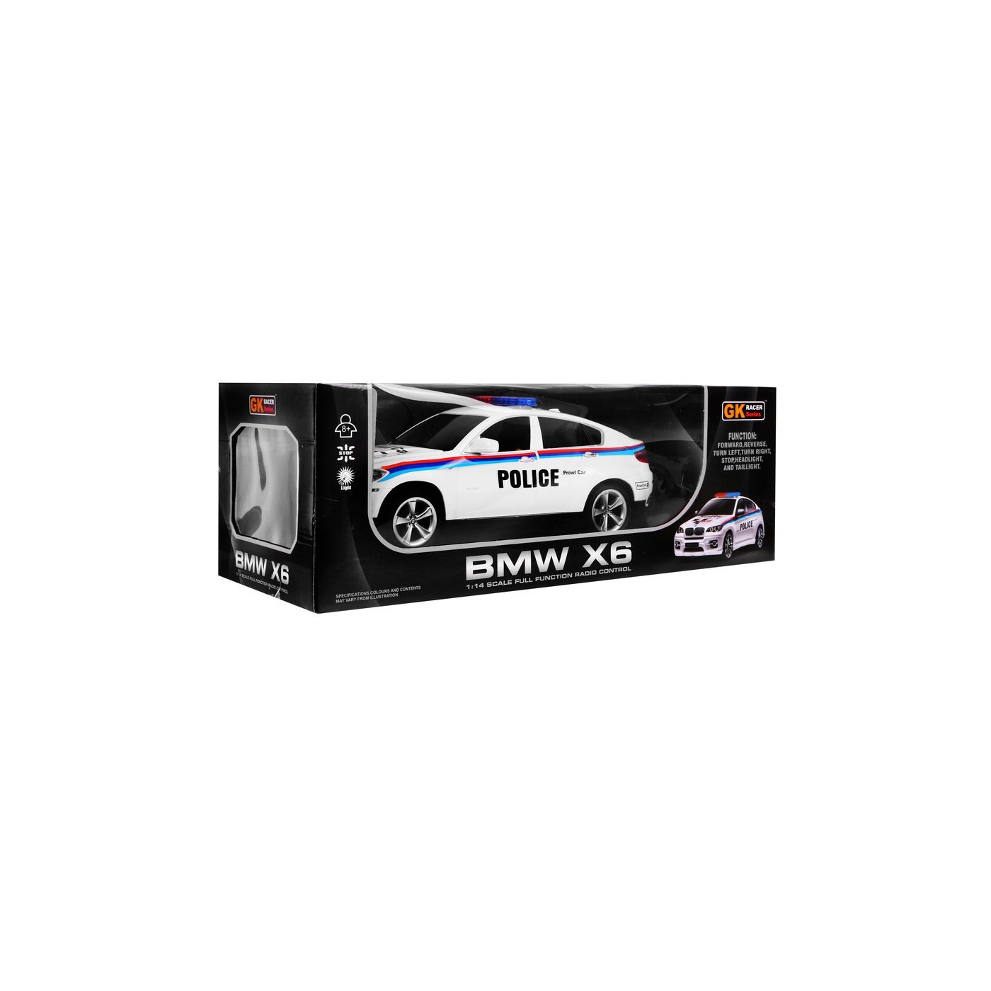 Auto 1 14 R C Licencované rádio auto BMW X6 Policie