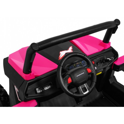 Buggy SuperStar Děti Růžová 4x4 Pohon Dálkový Kufr MP3 LED Zámek Dveří