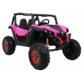 Buggy SuperStar Děti Růžová 4x4 Pohon Dálkový Kufr MP3 LED Zámek Dveří